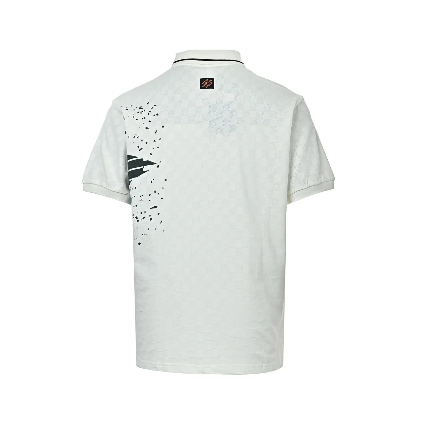 Louis Vuitton/Louis Vuitton dark checkerboard print Polo short sleeves